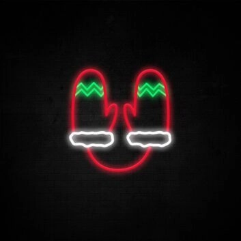 Winterhandschuhe LED-Neonschild für Wohnzimmer Weihnachtsdekoration