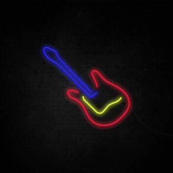 E-Gitarre LED-Neonschild für Musikstudio und Bar