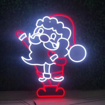 Weihnachtsmann LED-Neonschild für Weihnachten Wohnzimmer