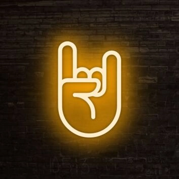 Rockhand Geste LED-Neonschild für Bar Club
