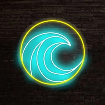 Meereswelle LED-Neonschild Wohnzimmer Bar