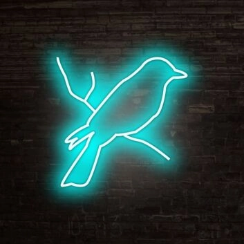 Vogel auf Ast LED-Neonschild Wohnzimmer Café