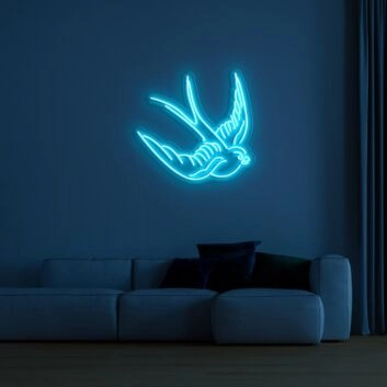 Schwalbe LED-Neonschild Wohnzimmer Schlafzimmer