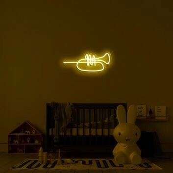 Trompete LED-Neonschild für Kinderzimmer Musikraum