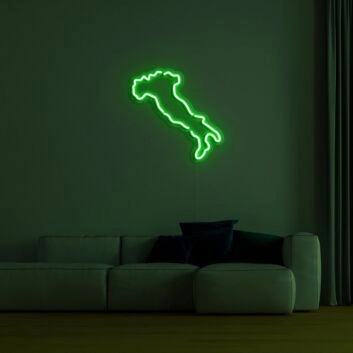 Umrisskarte Italien LED-Neonschild Wohnzimmer Büro