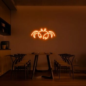 Krabbe LED-Neonschild für Restaurant Esszimmer