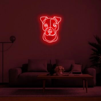 Hundekopf LED-Neonschild für Wohnzimmer oder Haustierbereich