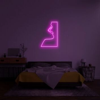 Abstraktes Gesicht LED Neonschild für Schlafzimmer & Wohnraum