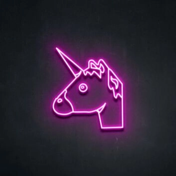 Einhornkopf LED-Neonschild für Kinderzimmer Wohnzimmer