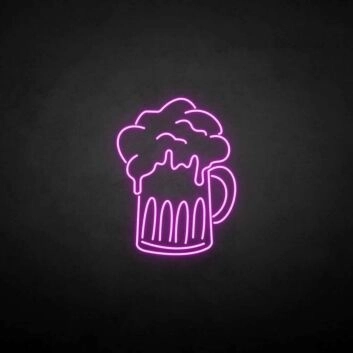 Bierkrug mit Schaum LED-Neonschild für Bar und Kneipe