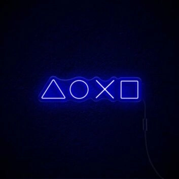 Spielcontroller Tasten Symbole LED-Neonschild für Gamingzimmer