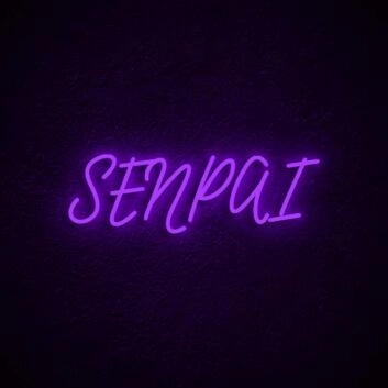 SENPAI LED-Neonschild Gaming Wohnzimmer