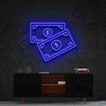 Geldscheine Symbol LED-Neonschild für Büro Bar