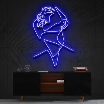 Abstraktes Gesichtsporträt LED-Neonschild Wohnzimmer Studio