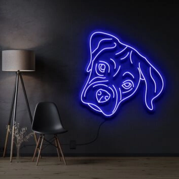 Hundekopf LED-Neonschild Wohnzimmer Haustierbereich