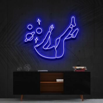 schwebende Person im Weltraum LED-Neonschild Wohnzimmer Studio