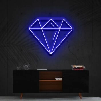 Diamant Symbol LED-Neonschild Wohnzimmer Büro