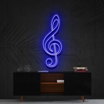 Violinschlüssel LED-Neonschild Wohnzimmer Musikstudio