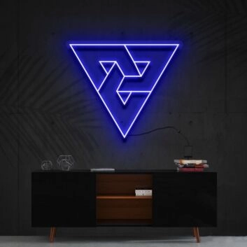 Geometrisches Dreiecks-Muster LED-Neonschild Wohnzimmer Büro