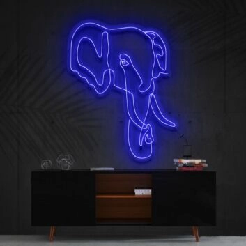 Elefantenkopf LED-Neonschild Wohnzimmer Büro