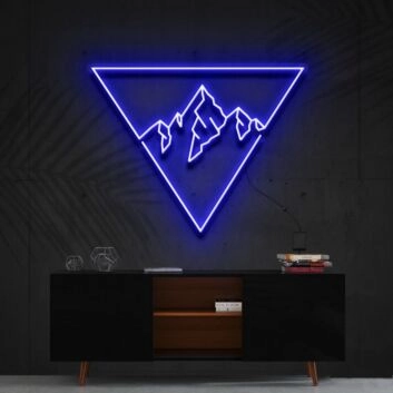 Bergsilhouette im Dreieck LED-Neonschild Wohnzimmer Büro