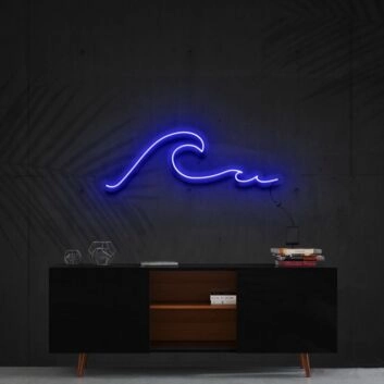 Meereswelle LED-Neonschild für Wohnzimmer Büro