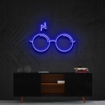 Brille mit Blitzsymbol LED-Neonschild Wohnzimmer Gamingzimmer