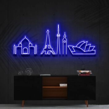 Weltbekannte Wahrzeichen LED-Neonschild Wohnzimmer Büro