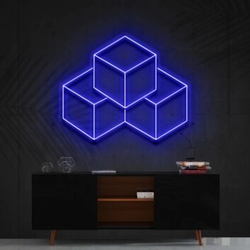 Würfel Stapel LED-Neonschild Wohnzimmer Büro