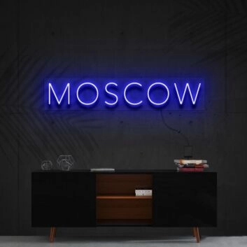 MOSCOW LED-Neonschild Wohnzimmer Büro