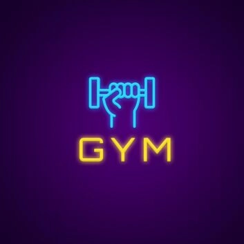 GYM LED Neonschild für Fitnessstudio und Trainingsraum