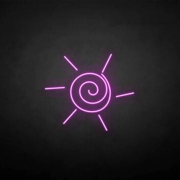 Sonne mit Spiralzentrum LED-Neonschild Wohnzimmer Kinderzimmer