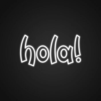 Hola LED Neonschild für moderne Wanddekoration