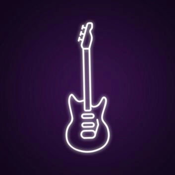 E-Gitarre LED-Neonschild Musikstudio Bar