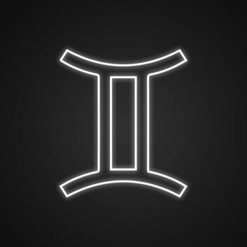 Zwillinge Sternzeichen Symbol LED-Neonschild Wohnzimmer Schlafzimmer