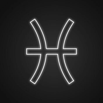Fische Sternzeichen Symbol LED-Neonschild Wohnzimmer Bar