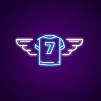Fußballtrikot mit Flügeln LED-Neonschild Sportbar Wohnzimmer