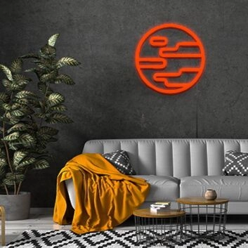 Abstrakte Sonne LED-Neonschild Wohnzimmer Büro