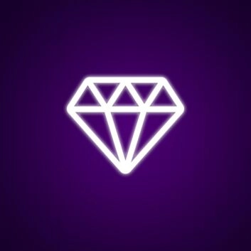 Diamant Symbol LED-Neonschild Wohnzimmer Schmuckgeschäft