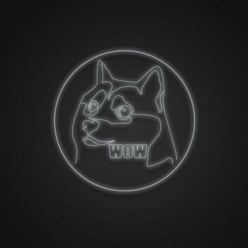 Hundekopf Meme LED Neonschild für Gamingzimmer und Wohnzimmer