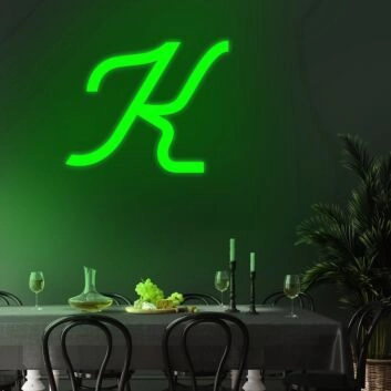Buchstabe K LED Neonschild für Esszimmer
