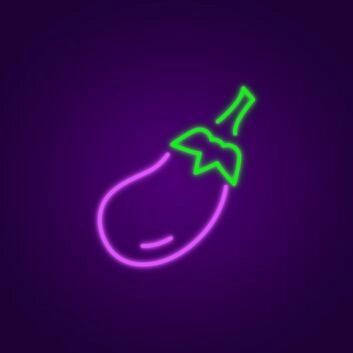 Aubergine LED-Neonschild Küche Restaurant