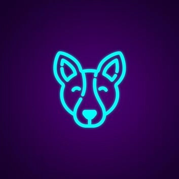 Hundekopf LED-Neonschild Wohnzimmer Haustierladen
