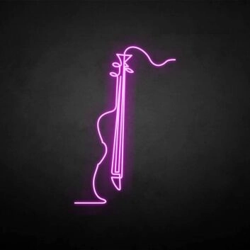 Geige mit Bogen LED-Neonschild Musikstudio Wohnzimmer