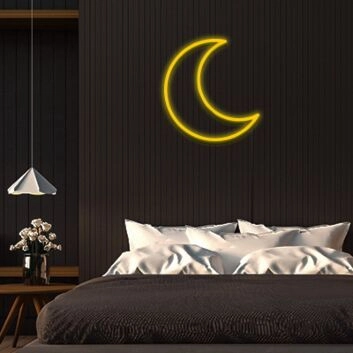 Halbmond LED-Neonschild Schlafzimmer