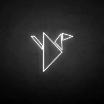 Origami Kranich LED-Neonschild Wohnzimmer Büro