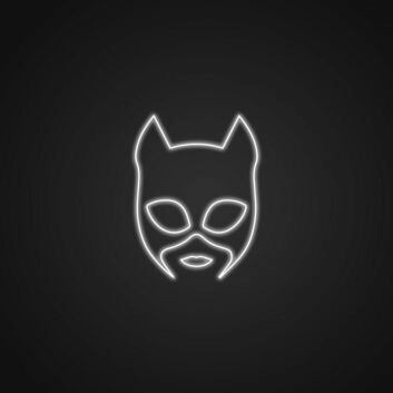 Maske mit Katzenohren LED-Neonschild für Bar Club