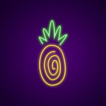 Ananas LED-Neonschild Küche Bar