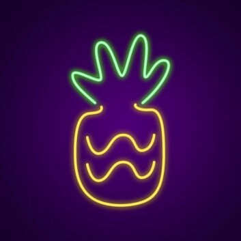 Ananas LED-Neonschild für Bar und Küche