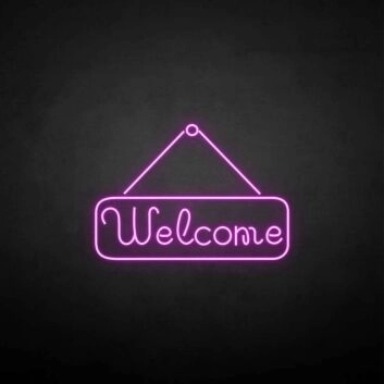 Welcome LED-Neonschild für Eingang und Geschäft